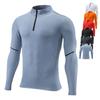 Men's Spring Quick Dry Long Sleeve Half-Zip Fitness Running Shirt