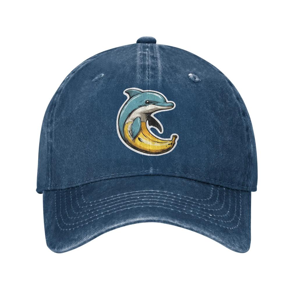 Bananitta Dolphinita Italian Brainrot Meme Baseball Caps Unisex Women Distressed Washed Snapback Cap Unstructured Soft Hats Cap