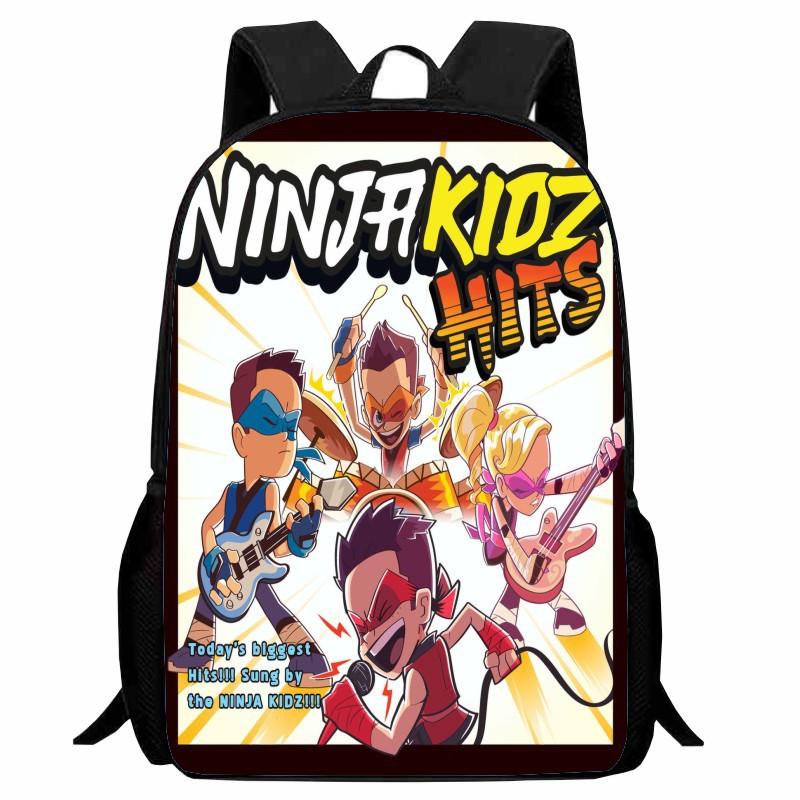 Zaino Scolastico Ninja Kidz Stampato, Zaino Casual Cartone Animato Scuola Elementare 1a Elementare