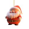 Christmas Santa Claus Ornaments 2D Acrylic Xmas Tree Hanging Decoration for Door Window Wall Tree Party Decor