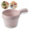 2-in-1 Fruit Cleaning Basin Double Layer Vegetable Drain Basket Portable Kitchen Drain Basket
