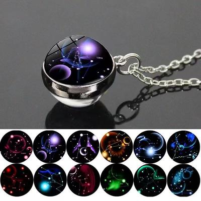 Pendant Luminous Zodiac Signs-star Ball, Stylish Men's Necklace