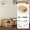 Schuhregal: Platzsparende transparente Kraftpapier-Aufbewahrungsboxen