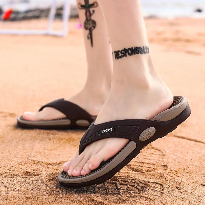 Fashion 2025 Summer New Outdoor Men's Slippers Breathable Light Beach Shoes Clamping Non-slip Sandals for Men