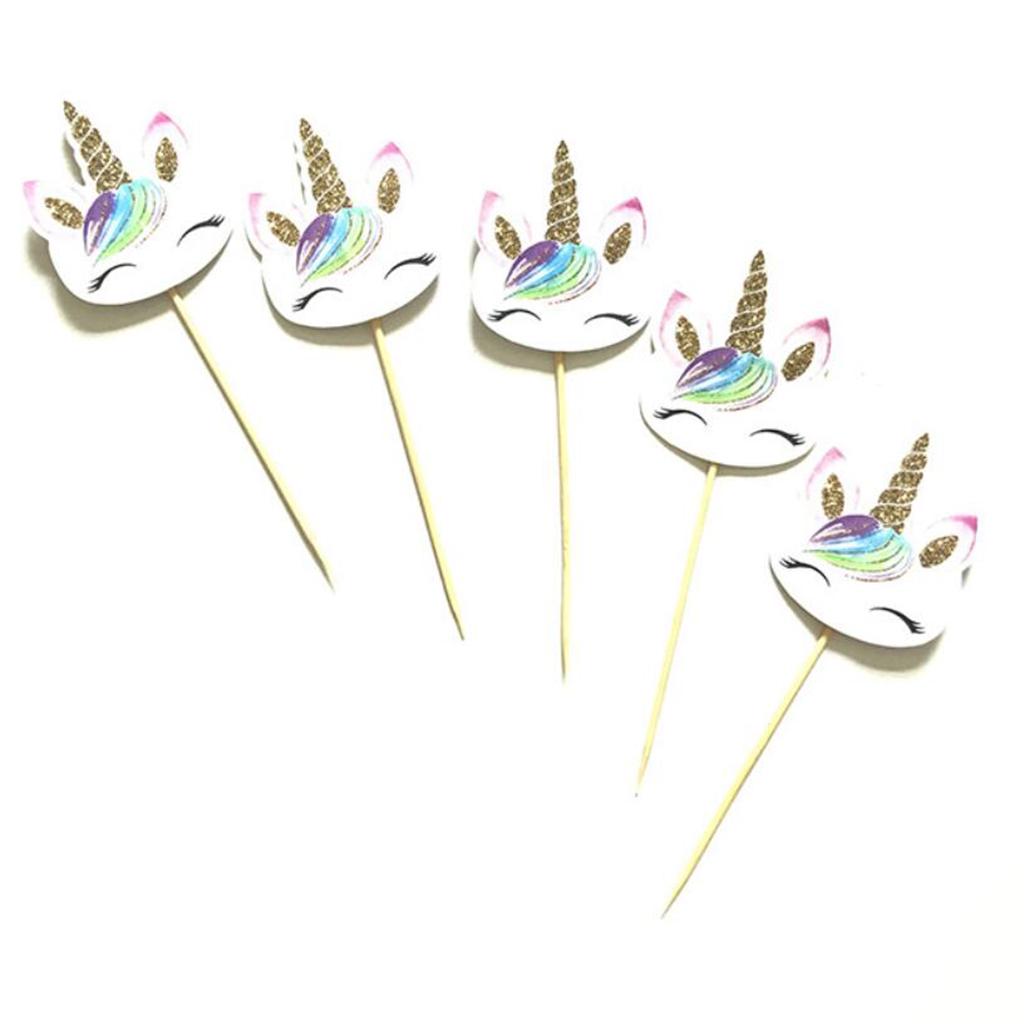 Small Horse Birthday Wedding Cake Topper Insert Decoration Festival Supplies for Kids Boys Girls ,