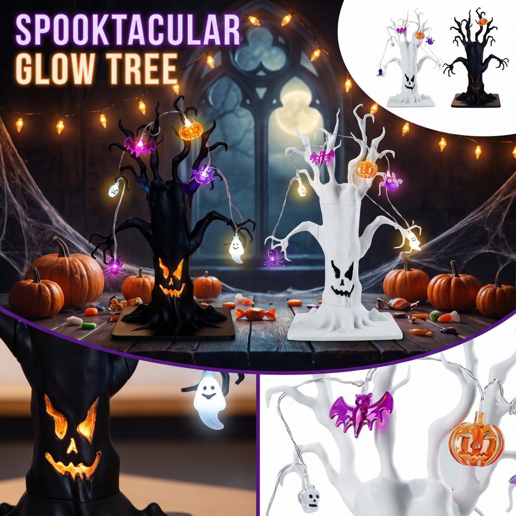 Halloween Tree Lamp Smile Decor for Party Home Decoration