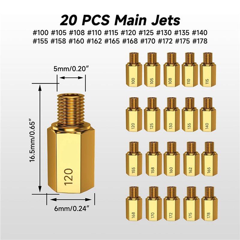 Versatile 80-Piece Carburetor Main Injection Slow-Speed Pilot Jet Kit For Keihin PE PWK CVK OKO KOSO Polini Carb