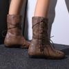 Women's Flat-bottomed Short Boots Autumn and Winter New Comfortable Large-size Casual Short Boots