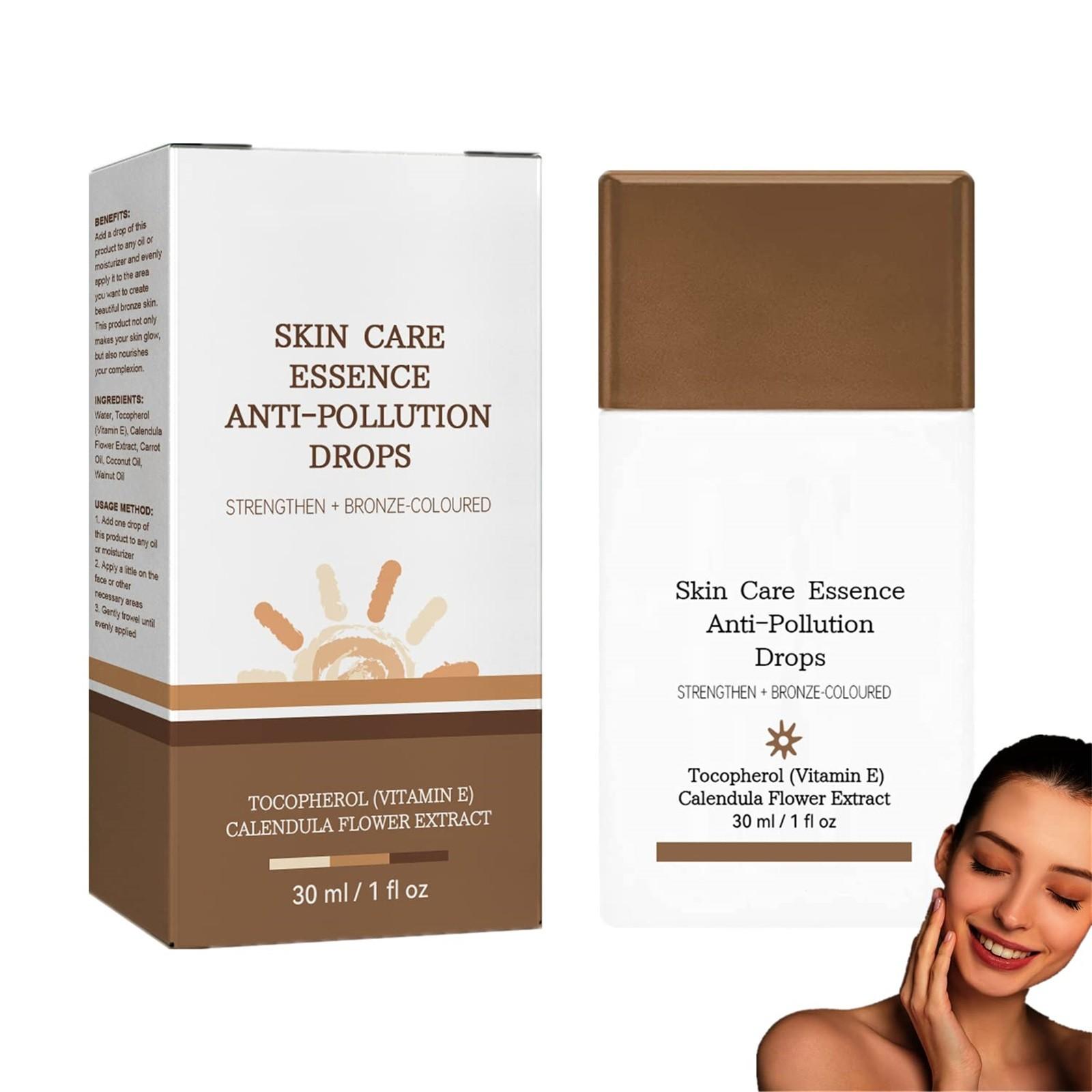 

Солнечные капли против загрязнения, 30 мл укрепляющие бронзовые капли для тела, пептидные сыворотки для искусственного загара, жидкий бронзатор для стареющей кожи лица и тела