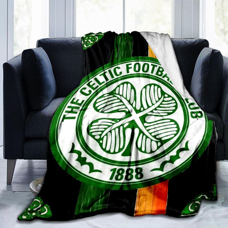 Cel-tic Football Club Crest Printed Throws Blanket Soft Flannel Blankets for Couch Bed Gifts for Men Women Picnic blanket Christmas gifts