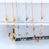 Popular Stainless Steel Flowers Necklaces Pendant Chain Chocker Giveaway For Birthday Gift Idea Girl Women Jewelry Accessory PresentFashion Necklaces