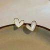 Simple Small Black Heart Stud Earrings For Women Cute Girls Korean Style Love Earring Birthday Party Zircon Wholesale