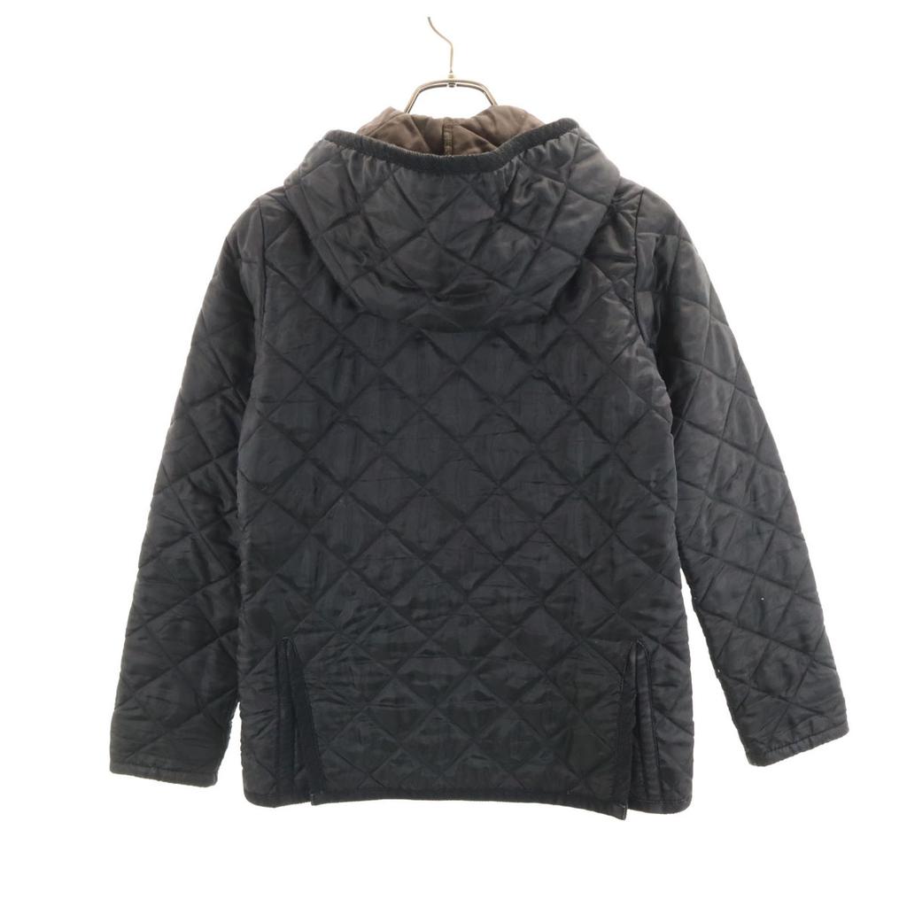 LAVENHAM Made In England Quilted Jacket 36 Black Cotton Filling Women Used