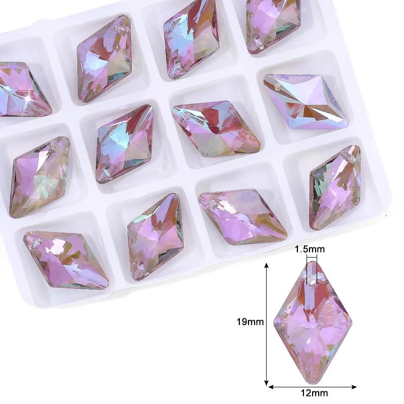 Charming Crystal Pendant Multi Shaped Rhinestone Pendant Crystal Jewelry Accessories Crafts Stone for Earrings Bracelet Making