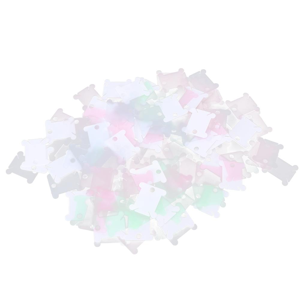 250Pcs Plastic Floss Bobbin Sorting Storage Function 3 Colors Anti Rust Beautiful Practical DIY Sewing Thread Storage