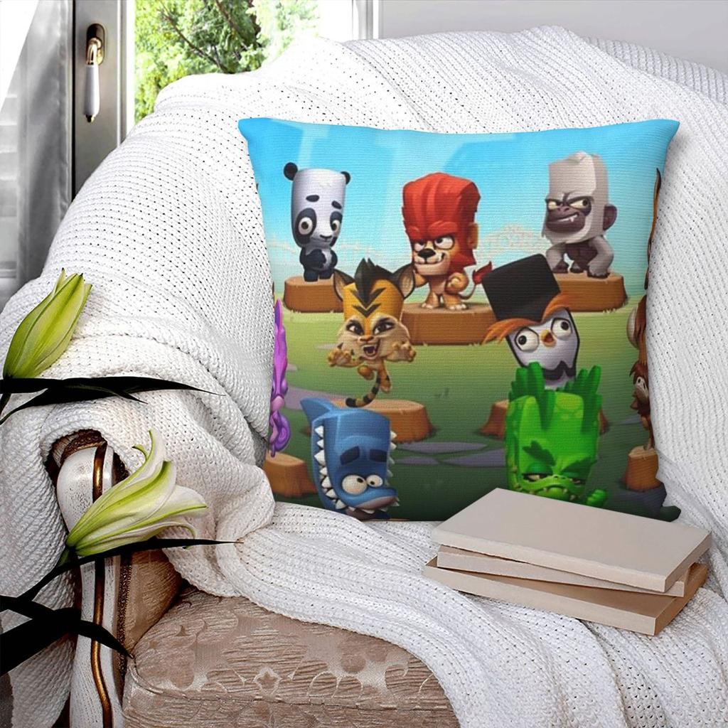 Zooba Battle Arena Square Pillowcase Pillow Cover Polyester Cushion Decor Comfort Throw Pillow for Home Living Room