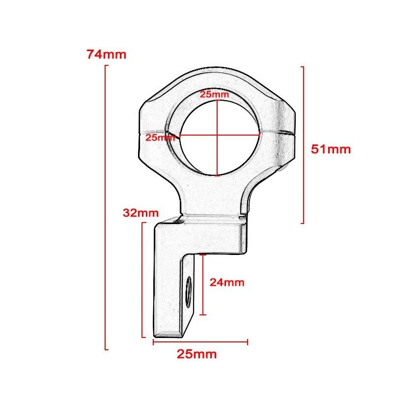 Motocyklový držák LED světlometu 22mm 25mm sada montáže na vidlicové trubky Motocyklový mlhový světlomet