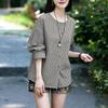 ZANZEA Women Casual Round Neck Long Sleeve Plaid Print Blouse