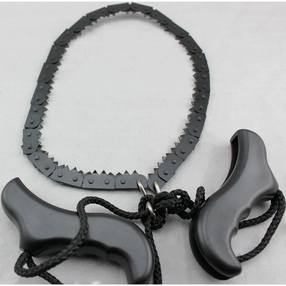 Portable Outdoor Pocket Wire Saw with Plastic Handles - Survival Chainsaw for Camping and Logging