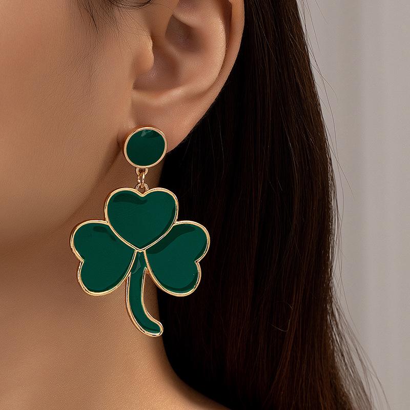 European Retro Geometric Large Metal Stud Earrings