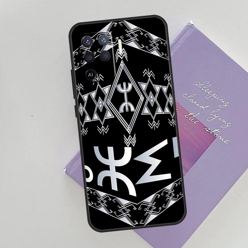 Amazigh Berber Symbol Cover For Oppo A78 A98 A74 A54 A94 A15 A16 A17 A52 A72 A76 A96 A53 A57S A58 A5 A9 Phone Case