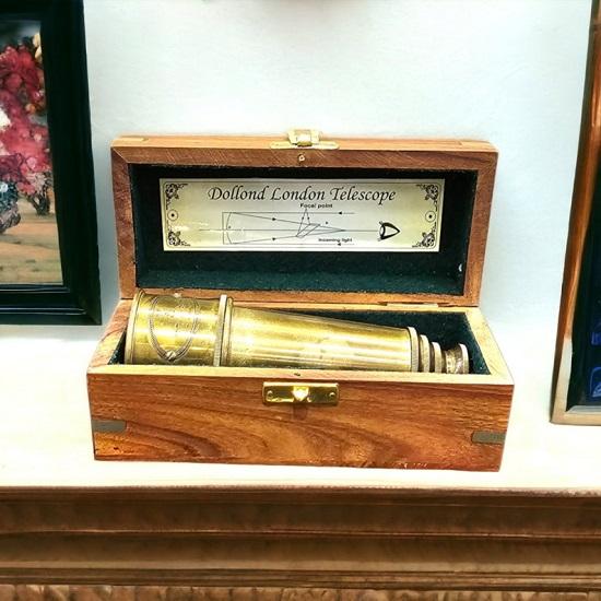 Dollond London Telescope with Box Sailor's Telescope Fully Nautical and Steampunk Gift Items