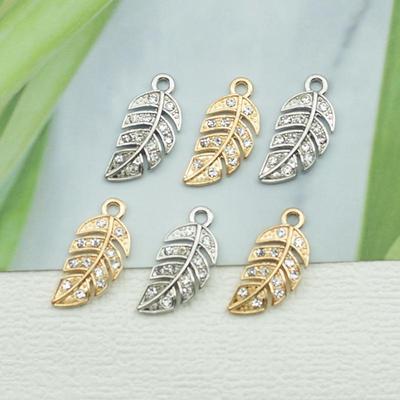 Diamond Leaf Necklace and Bracelet Pendant – High-End Fashion DIY Alloy Jewelry Accessories
