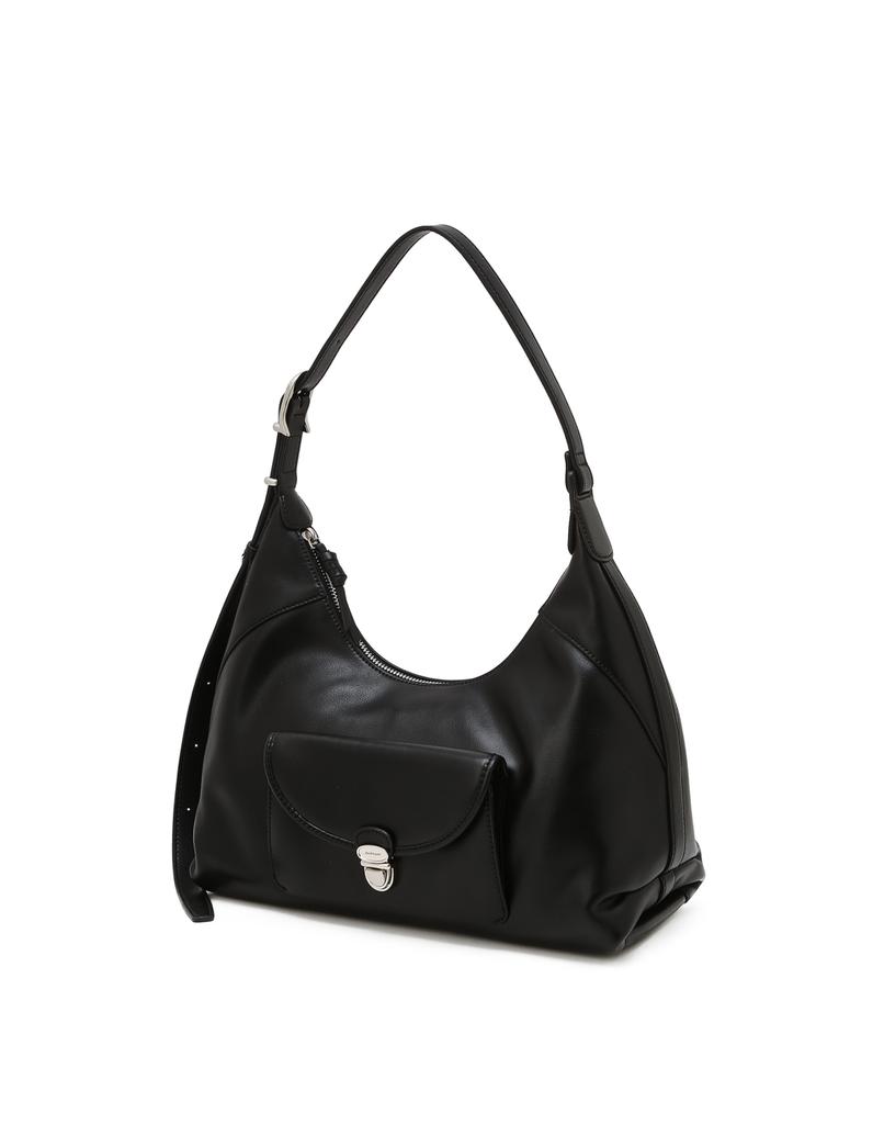 Jillstuart Acc [Lune] Lune Push-Lock Detail Leather Shoulder S Black