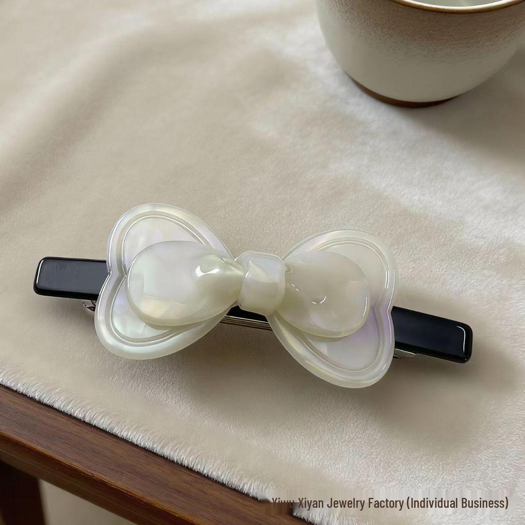 High-End Versatile Girly Bow Acetate Hair Clip for Half-Up Hairstyles