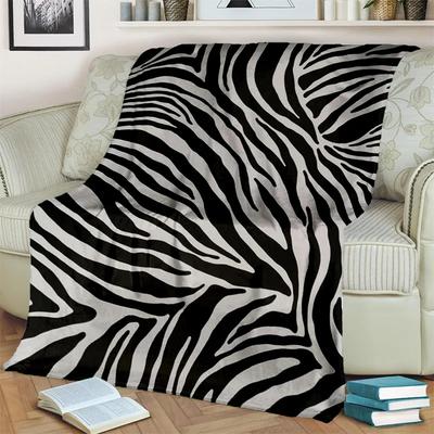 3D Colorful Zebra Stripe Pattern HD Blanket,Soft Throw Blanket for Home Bedroom Bed Sofa Picnic Travel Office Cover Blanket Kids