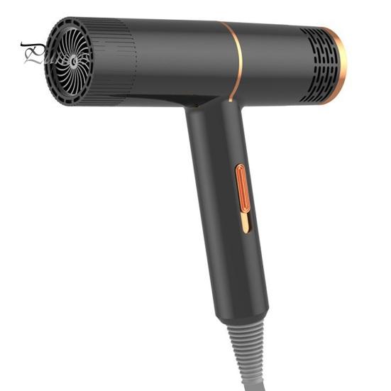 

Бытовой фен с мощным синим светом мощностью 800 Вт, уход за волосами с отрицательными ионами, фен для женщин и мужчин, фен для бесшумных и быстросохнущих волос (US Plug) US Plug чёрный