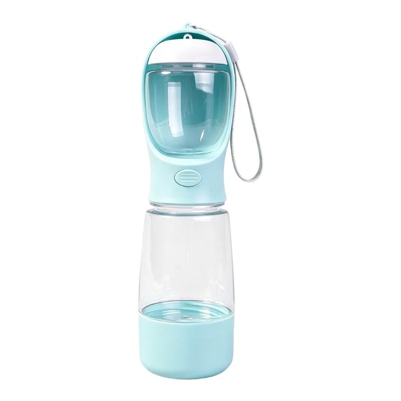 Dog Travel Drink Food Cup for Owners, Two-Section Carry Container with Carry Cord and PET Body for Park Time Daily
