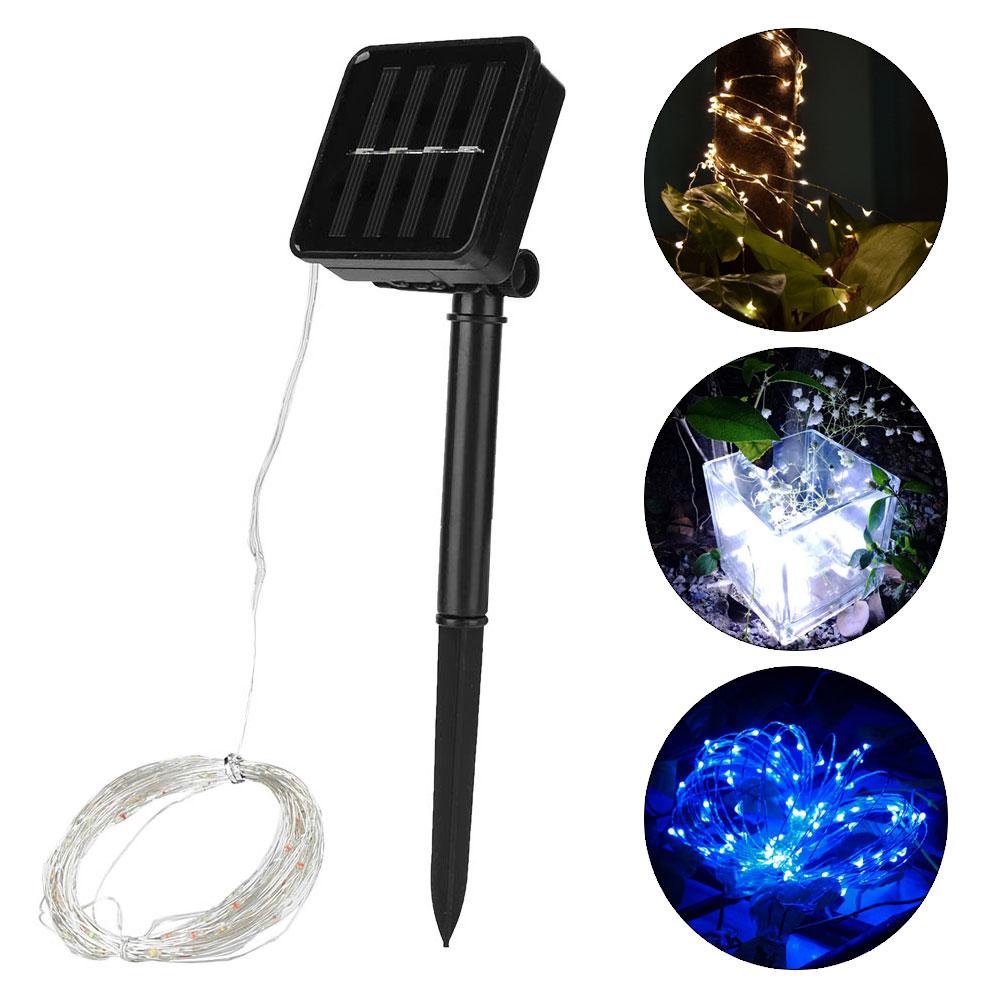 100LED Chips Solar Powered Light String for Garden Yard Festivals Party Decoration 10m