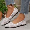 French Fairy Lace Flower Flat Shoes Slip-On Casual Shoes Outdoor Wear Summer Women Pointed Toe  Ballet Sandal