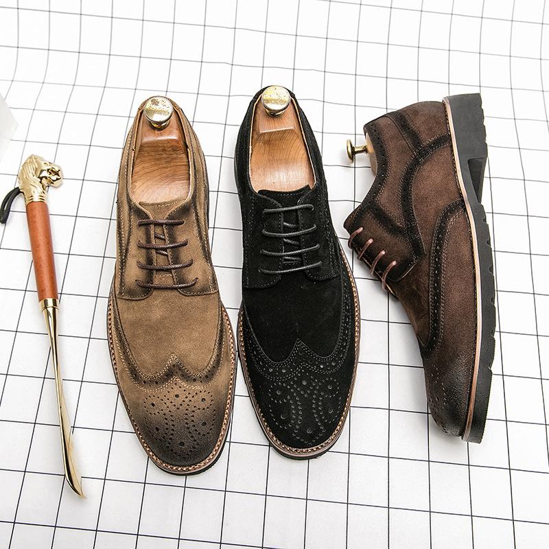 Spring and Autumn New Business Casual Fashion Shoes Men's 46 European and American Retro Trends Foreign Trade Large Size Youth Leather Shoes Men's