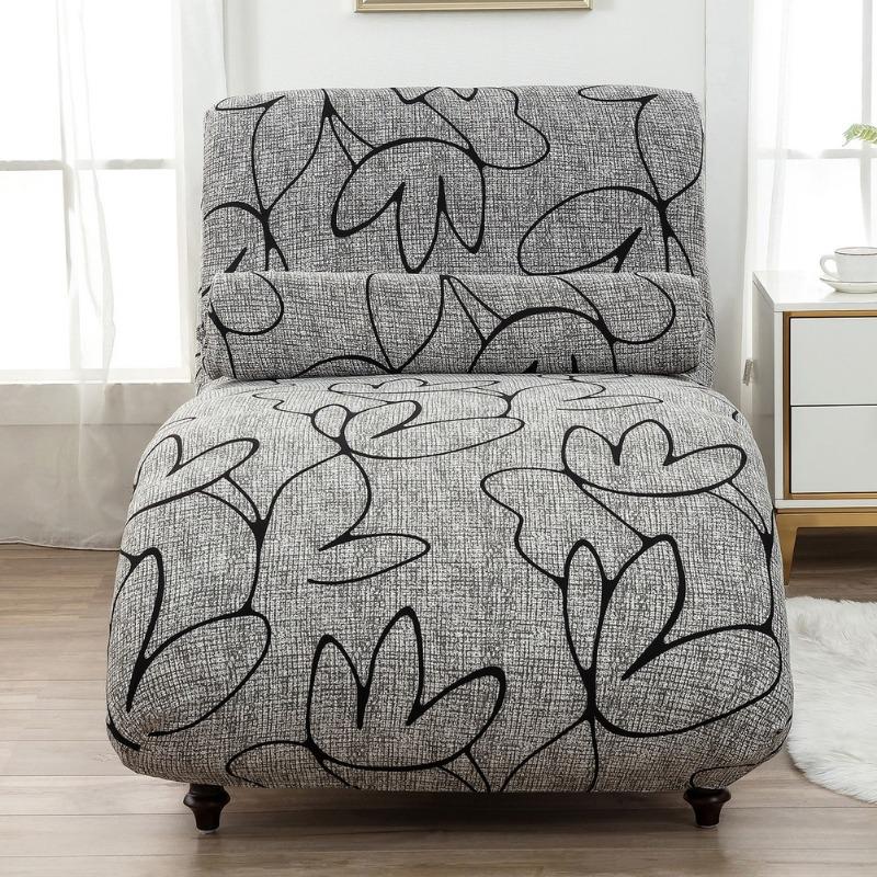 Stretch Armless Chair Protective Cover Elastic Velvet Chaise Longue Cover Sofa Bed Armcair Slipcovers Home Living Room Decor