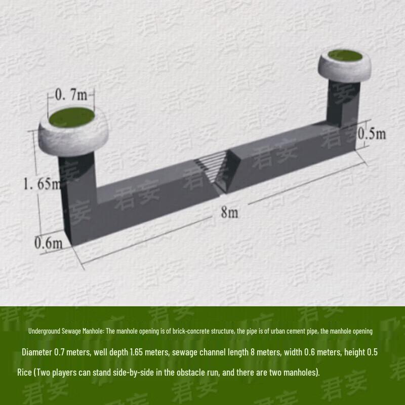 300m Outdoor Obstacle Course Equipment