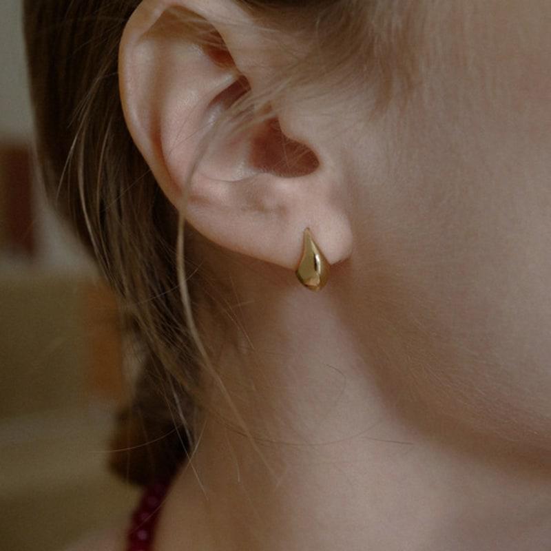 

fiore mini crochet ring earring gold