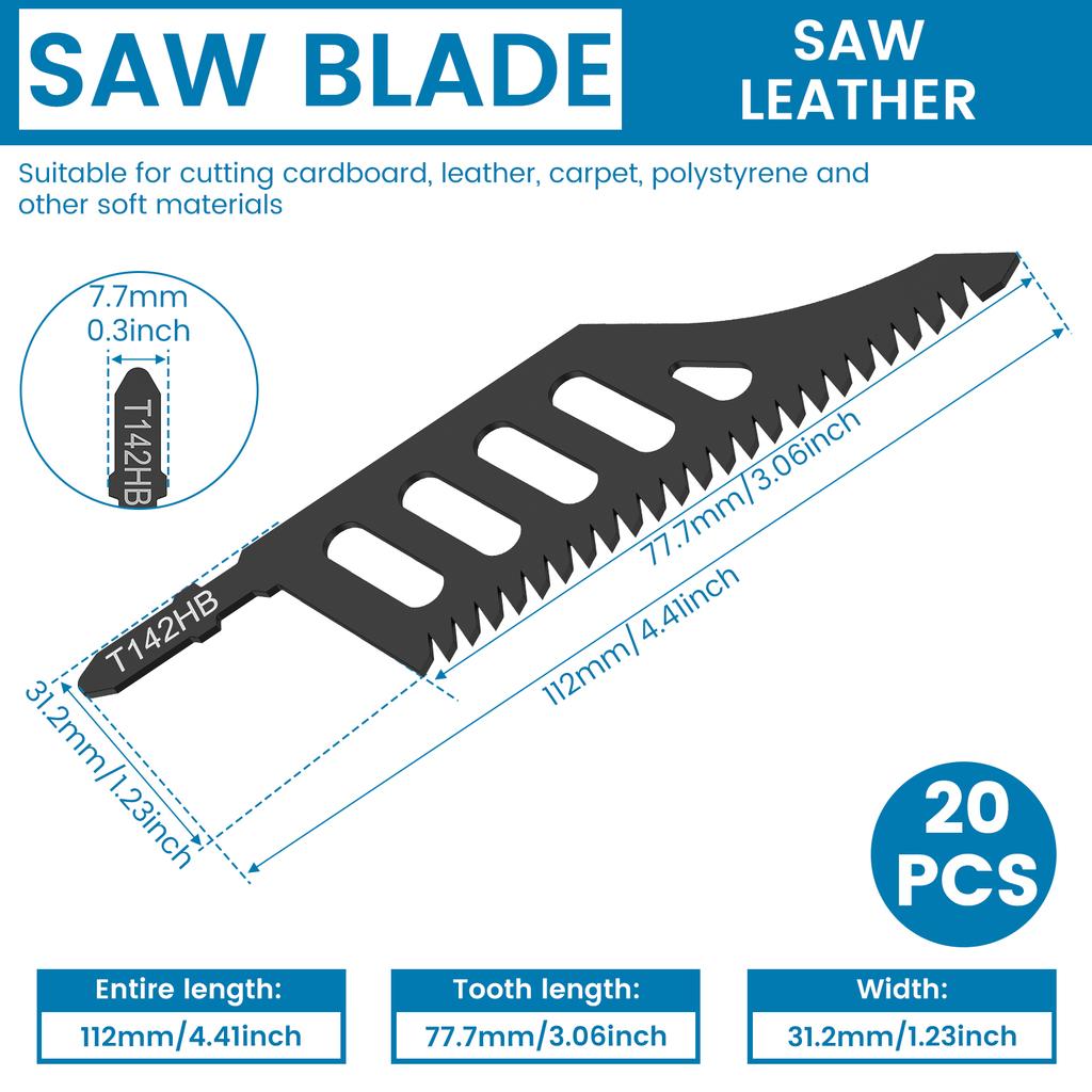 10/20PCS Jigsaw Blades Heavy Duty T-Shank Wood Aluminum Cutting Coarse Teeth Precision Tight Spaces Tools Replaceable Cut Tools