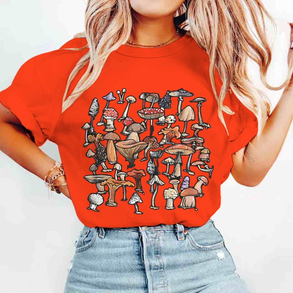 Vintage Wild Mushroom T Shirt Meme Gift Shirt Funny Tee Unisex Women Vintage Style Aesthetic Unisex Crew Neck Short Sleeve Tee