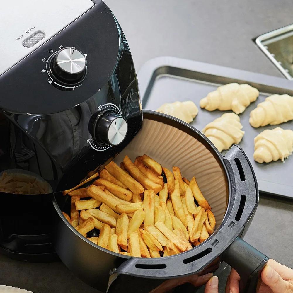 300/200/100/50PCS AirFryer Oil-Proof Disposable Paper Liner Air Fryer Baking Tray Paper Special Baking Paper Tray Accessories
