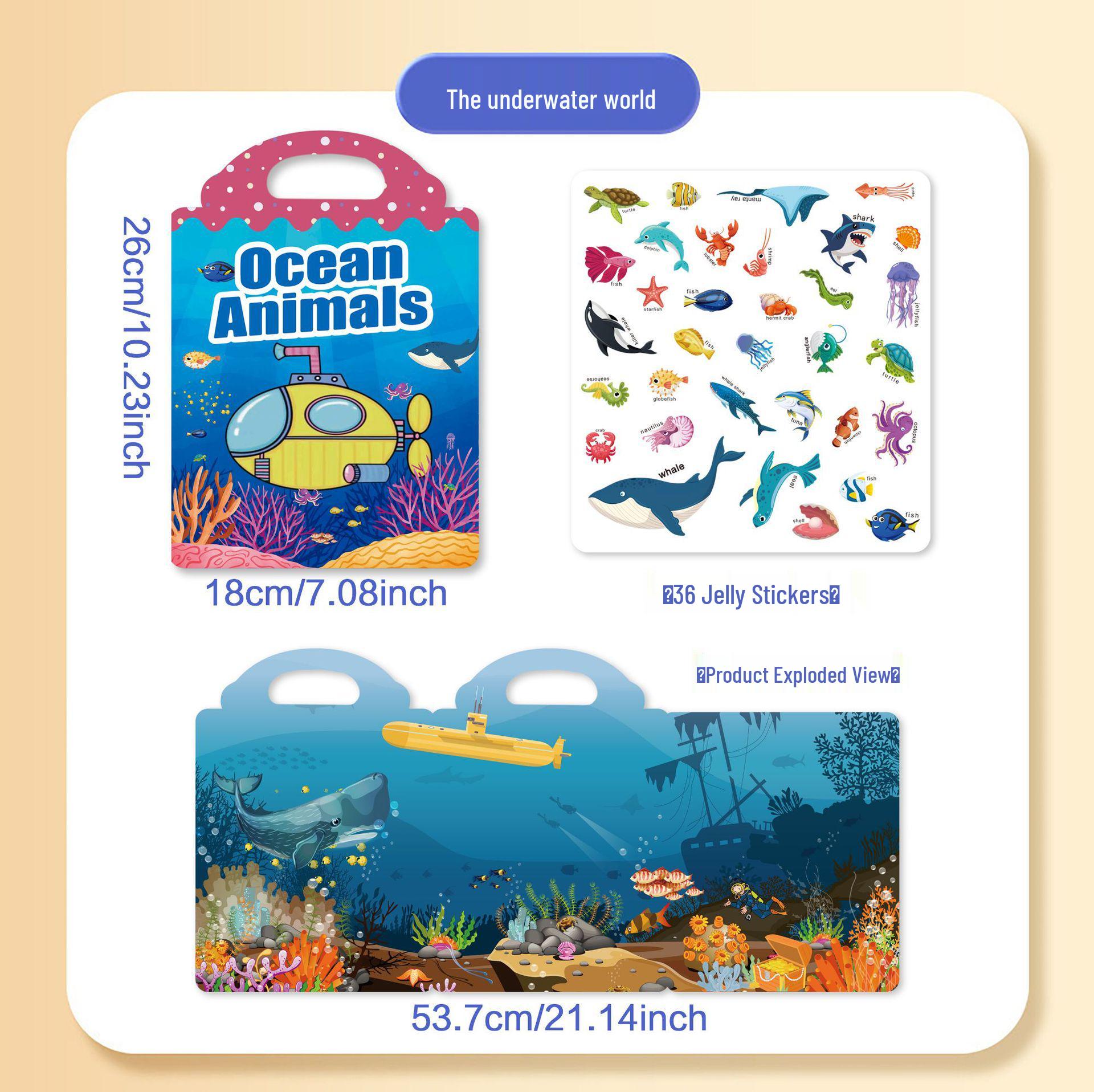Silicone Jelly Stickers Quiet Book: DIY Educational Handmade Children s Sticker Book