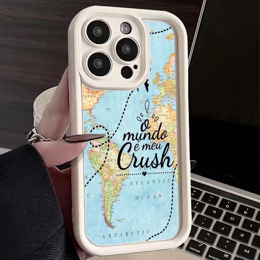 Ae89 Map aircraft trajectory Protective Phone Cases for Samsung S24 S23 S22 Ultra A15 A14 S21 FE A54 A12 A25 A35 A53 Angel Eyes TPU Back Cover