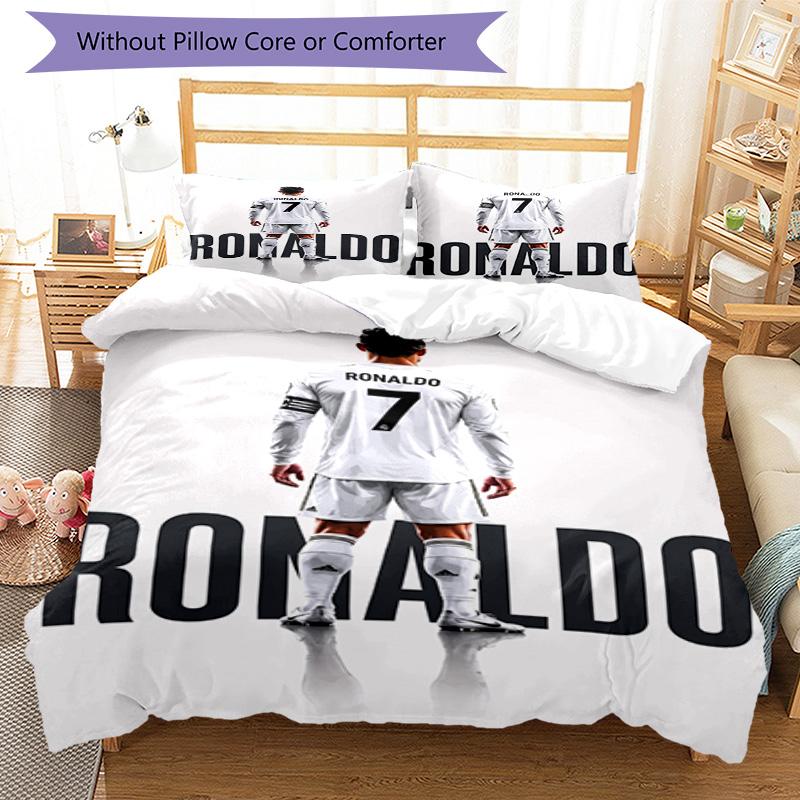 Ronaldo Cr7 Oslavný Moment Povlečení, Prodyšný Povlak na Peřinu s Povlaky na Polštáře, Měkké Ložní Prádlo pro Ložnici Domácí Dekoraci, Perfektní Festival Bi