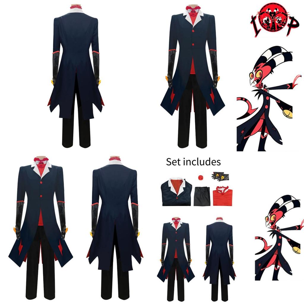 Polyester Blend Fabric Hell Boss Cosplay Suit Halloween Performance Costume