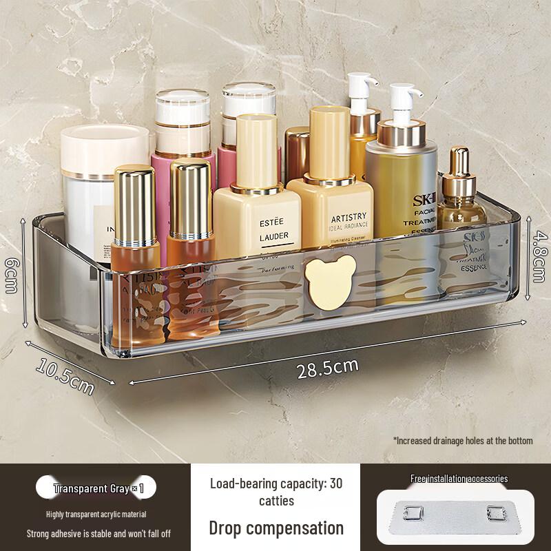 Triangular No-Drill Bathroom Storage Shelf