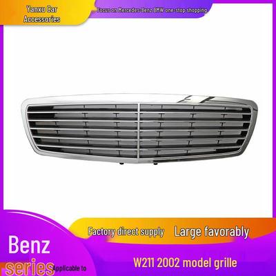 Front Grille Modification Mesh with Large Logo for Mercedes-Benz W211/W212 E180/E200