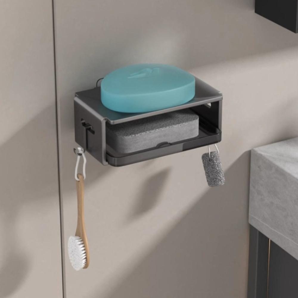 

Multi-Purpose Wall Mounted Soap Storage Box Self Draining Soap Dish Kitchen Accessories