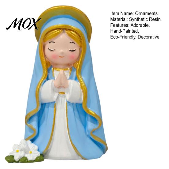 Indoor Garden Decorations Cute Wishing Girl Figurine, Cartoon Prayer Resin Unique Room Ornaments Statue, Christmas Desktop Ornament, Healing Aesthetic