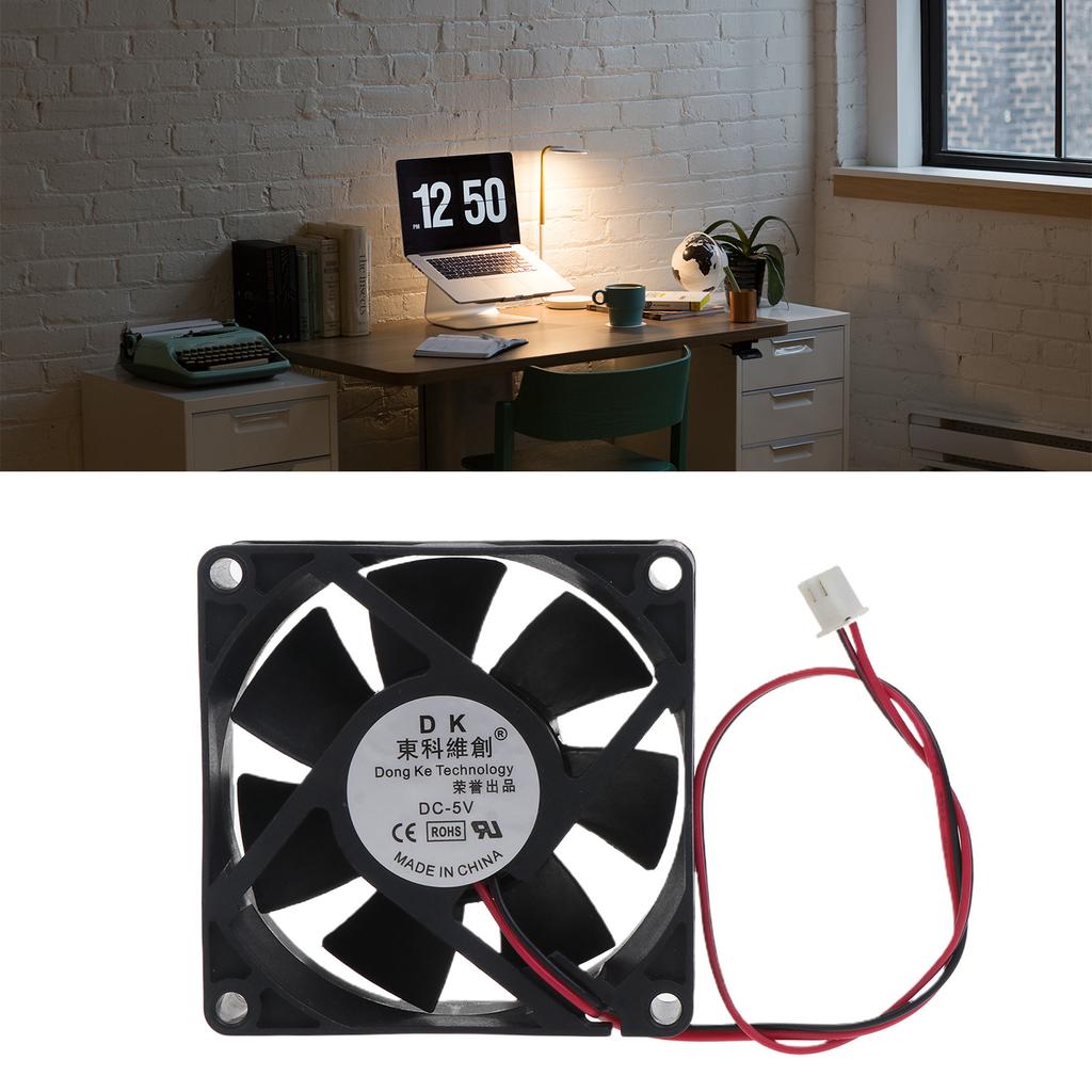 for DC Brushless Fan 70MM Cooling Fan 7025 XH2.54 2Pin PC Server CPU Cooler Radiator 70x70x25mm Oil Bearing 2200R